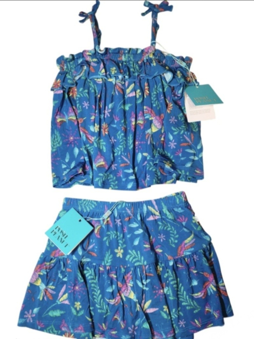 Posh Peanut Svala Ruffled Tank & Skirt 3T/4T NWT